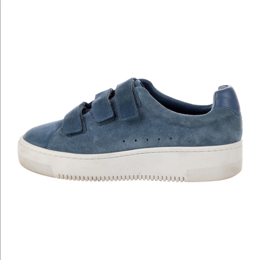 Sandro blue suede sneaker
